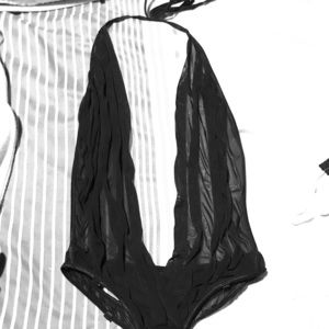 FOH Sheer One Piece Thong Lingerie